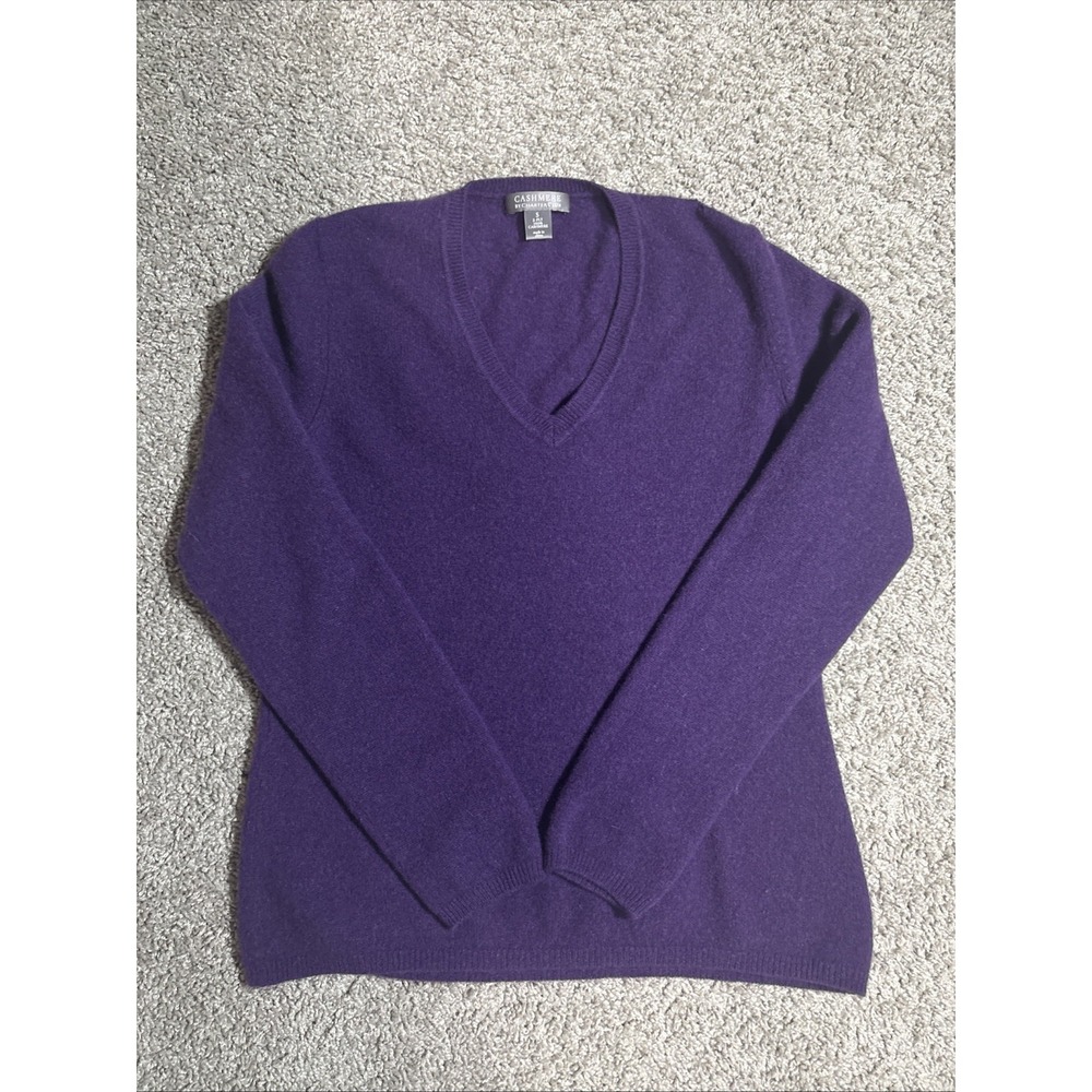 Women's Purple Cashmere Sweater By Charter Club Size Small